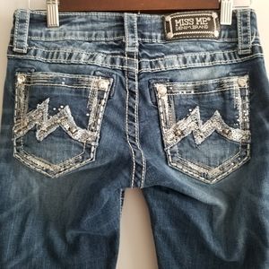 Miss Me Boot Cut Medium Wash M Embellished Design Size 26